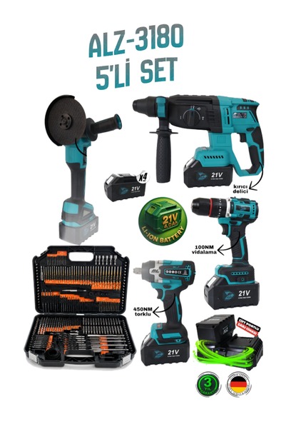 Allizer ALZ-3180 5'li Set – (246 Parça Uç Seti)