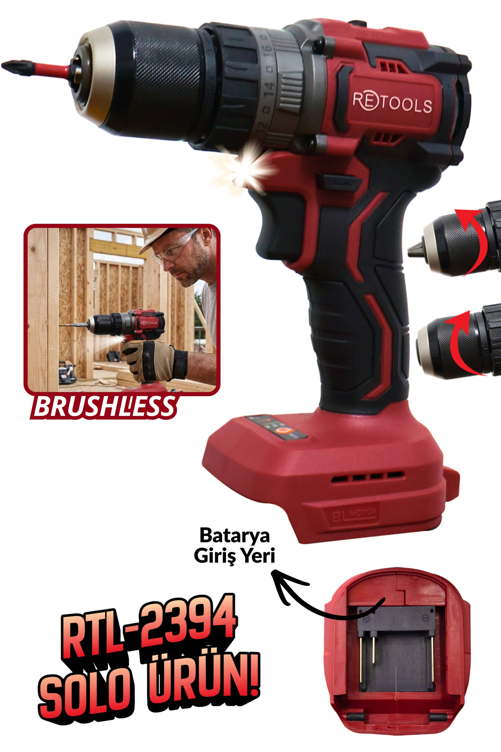 RETOOLS BORDO 60 NM VİDALAMA KAFA
